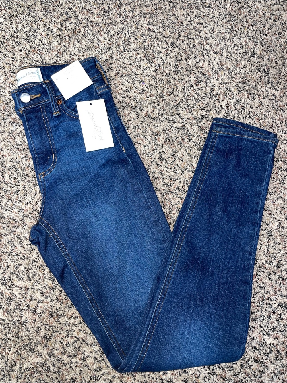 Universal Thread Highest Rise Super Stretch Women's Skinny Jeans - Indigo 00 NWT